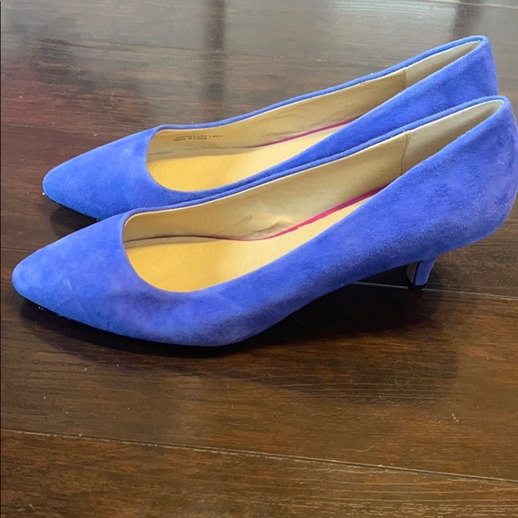 Chinese Laundry Blue Suede Pumps Size 9.5 - Picture 3 of 4